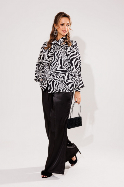 Блуза Anelli 1736 зебра_уайт - фото 7