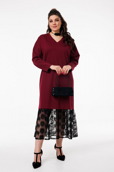 Платье Anelli 1739 винный_соблазн - фото 8