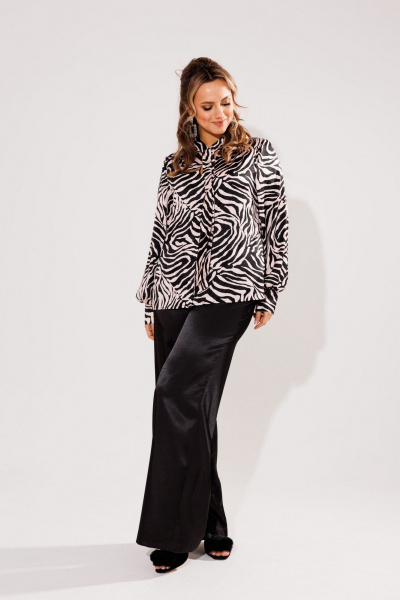Блуза Anelli 1736 зебра_беж - фото 7
