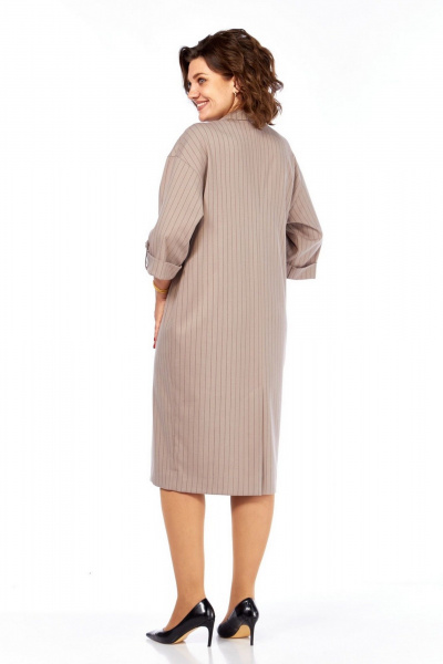 Платье Милора-стиль 1395 песочный_полоска - фото 5