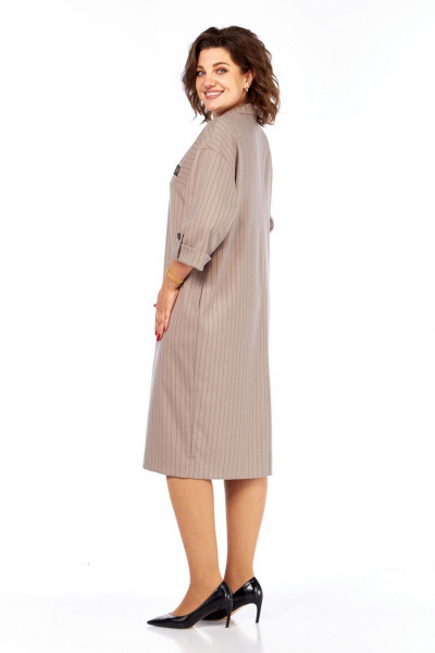 Платье Милора-стиль 1395 песочный_полоска - фото 3
