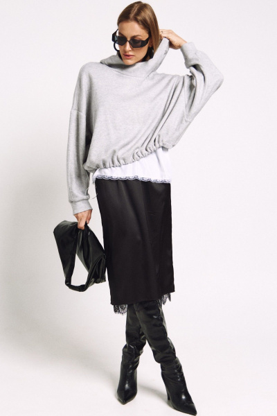 Худи MilMil 1245 серый - фото 1