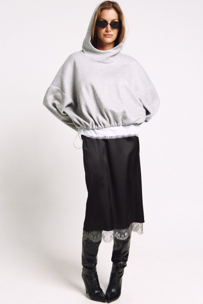 Худи MilMil 1245 серый - фото 7