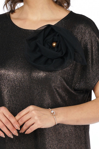 Блуза, брюки Alani Collection 2469 коричневый - фото 5