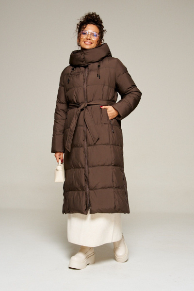 Пальто Beautiful&Free 8014 горький_шоколад - фото 4