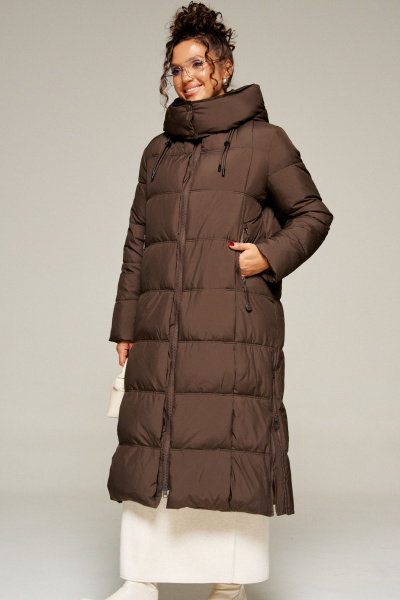 Пальто Beautiful&Free 8014 горький_шоколад - фото 8