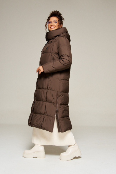 Пальто Beautiful&Free 8014 горький_шоколад - фото 6