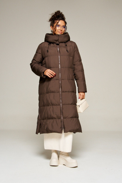 Пальто Beautiful&Free 8014 горький_шоколад - фото 5