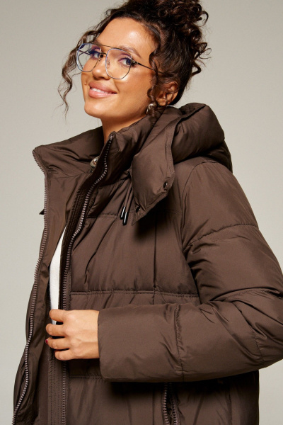 Пальто Beautiful&Free 8014 горький_шоколад - фото 13