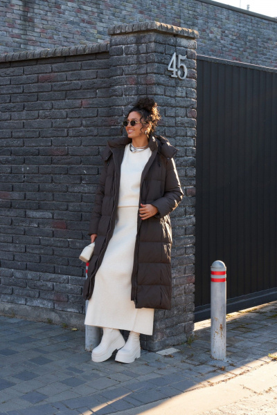 Пальто Beautiful&Free 8014 горький_шоколад - фото 3