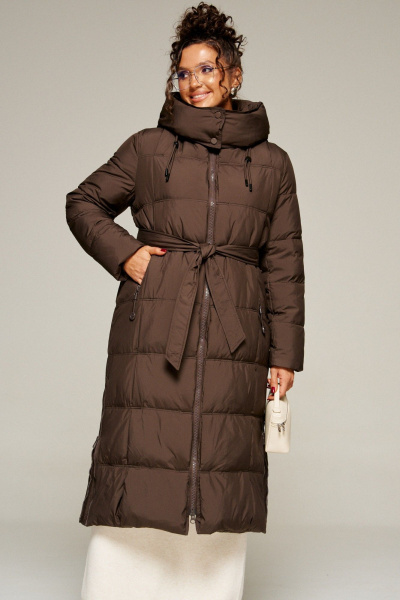 Пальто Beautiful&Free 8014 горький_шоколад - фото 9