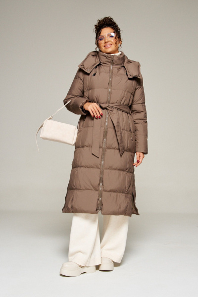 Пальто Beautiful&Free 8014 молочный_шоколад - фото 2