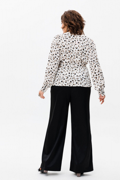 Блуза Anelli 1735 белый_лео - фото 8