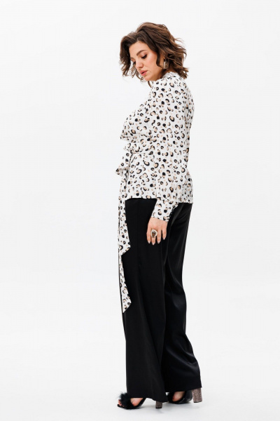 Блуза Anelli 1735 белый_лео - фото 7