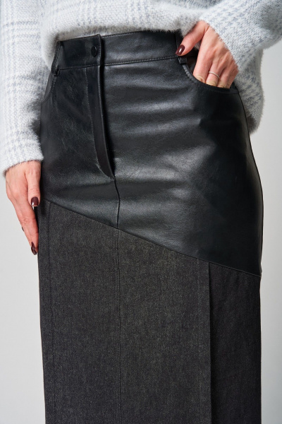 Юбка Laikony L-273-2 черный - фото 4