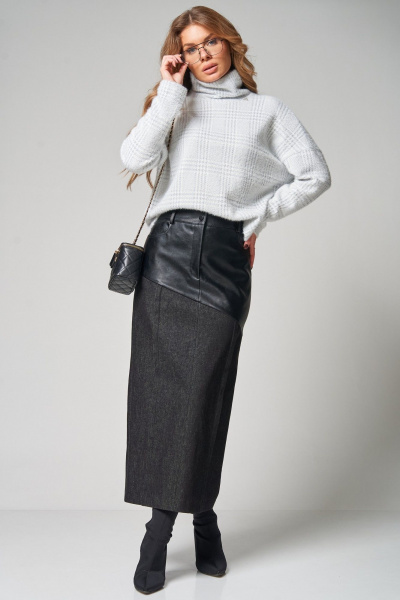 Юбка Laikony L-273-2 черный - фото 1