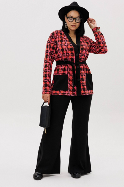 Брюки, жакет Anastasia 1291 черно-розовый - фото 7