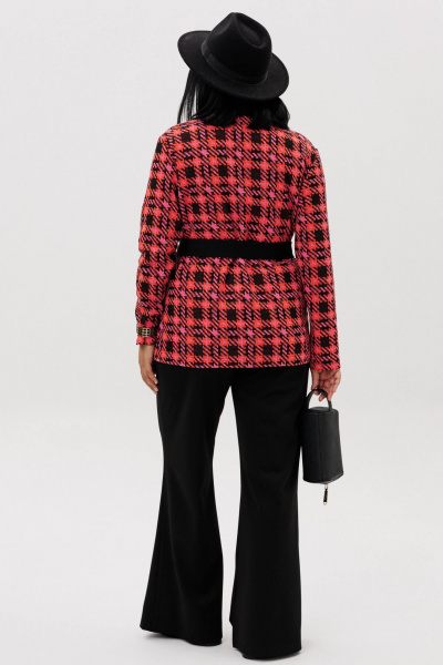 Брюки, жакет Anastasia 1291 черно-розовый - фото 4