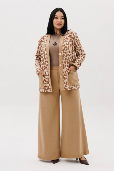 Брюки, жакет Anastasia 1292 бежевый(анималистический_принт) - фото 7