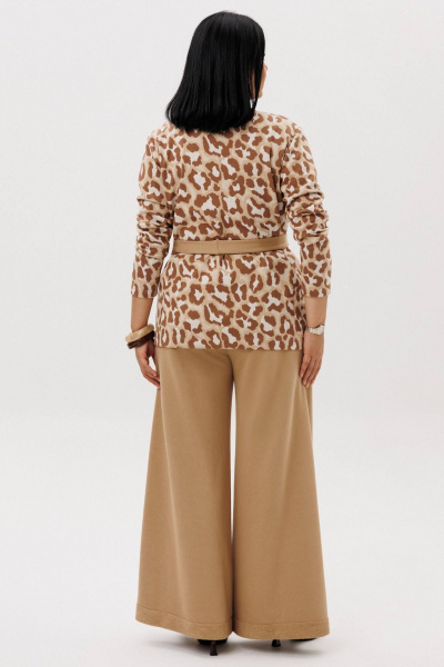 Брюки, жакет Anastasia 1292 бежевый(анималистический_принт) - фото 6