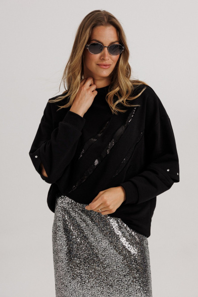 Джемпер Ларс Стиль 1148 черный - фото 8