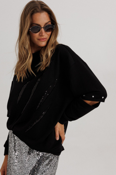 Джемпер Ларс Стиль 1148 черный - фото 1