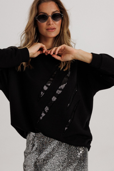 Джемпер Ларс Стиль 1148 черный - фото 4