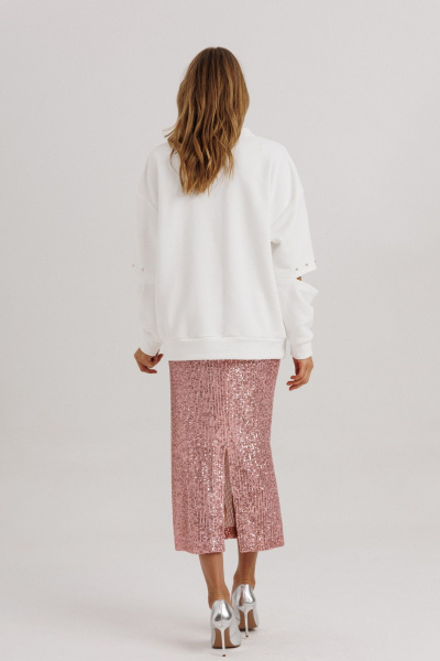 Джемпер Ларс Стиль 1151 молочный - фото 5