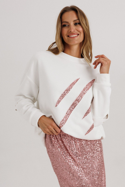 Джемпер Ларс Стиль 1151 молочный - фото 2