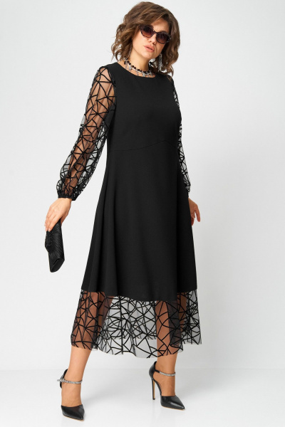 Платье EVA GRANT 7225Д черный - фото 10