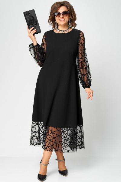 Платье EVA GRANT 7225Д черный - фото 9