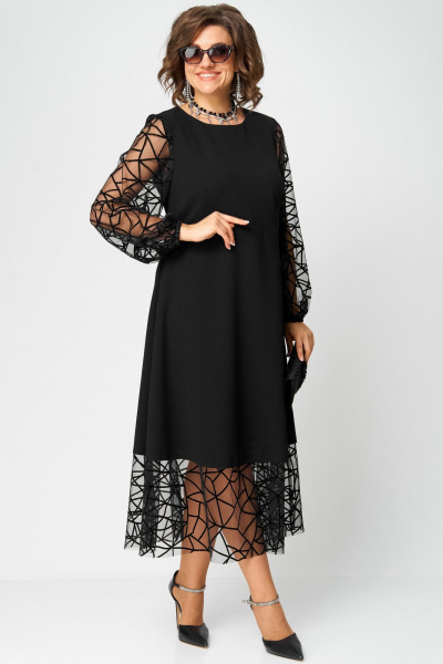 Платье EVA GRANT 7225Д черный - фото 3