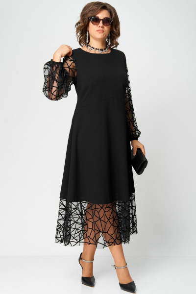 Платье EVA GRANT 7225Д черный - фото 8