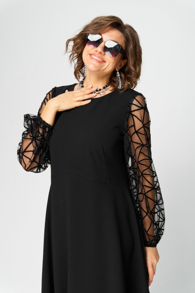 Платье EVA GRANT 7225Д черный - фото 6