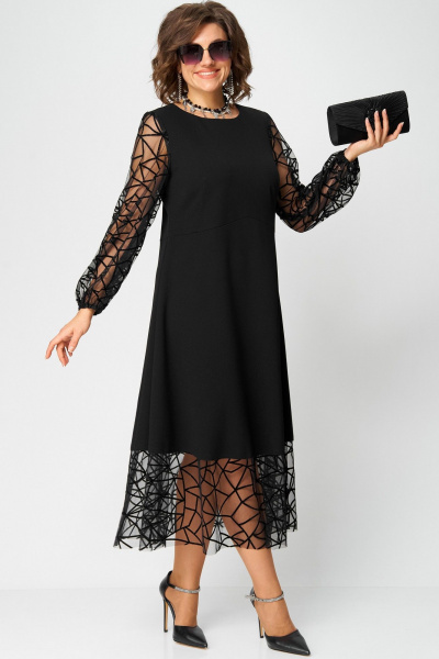 Платье EVA GRANT 7225Д черный - фото 2
