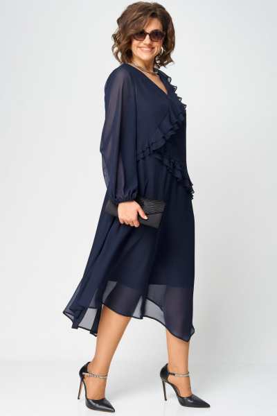Платье EVA GRANT 7122В темно-синий - фото 13