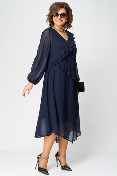 Платье EVA GRANT 7122В темно-синий - фото 10