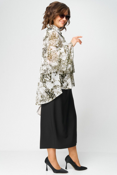 Блуза EVA GRANT 7221 принт_олива - фото 10