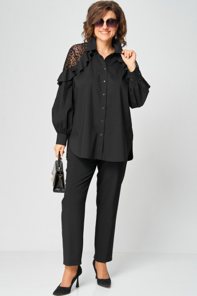 Блуза EVA GRANT 7174-1 черный - фото 13