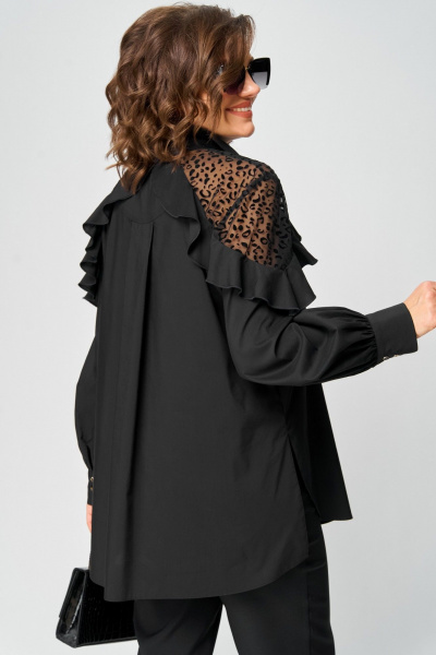 Блуза EVA GRANT 7174-1 черный - фото 5