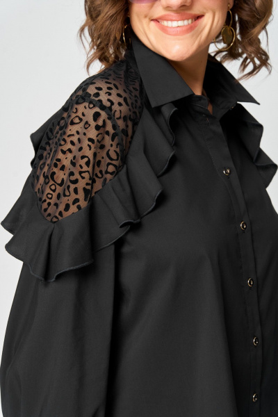 Блуза EVA GRANT 7174-1 черный - фото 4