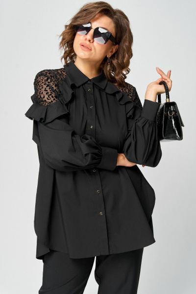 Блуза EVA GRANT 7174-1 черный - фото 1