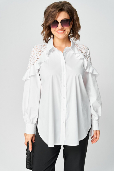 Блуза EVA GRANT 7174-1 белый - фото 10