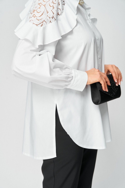 Блуза EVA GRANT 7174-1 белый - фото 7