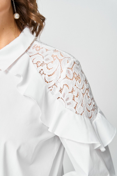 Блуза EVA GRANT 7174-1 белый - фото 5