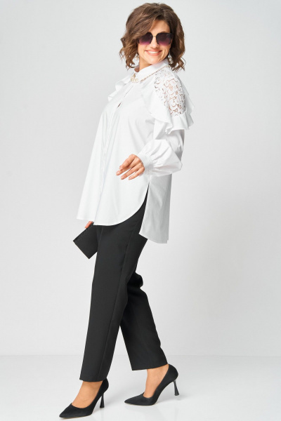 Блуза EVA GRANT 7174-1 белый - фото 4