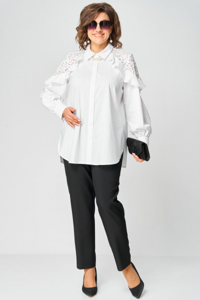 Блуза EVA GRANT 7174-1 белый - фото 3