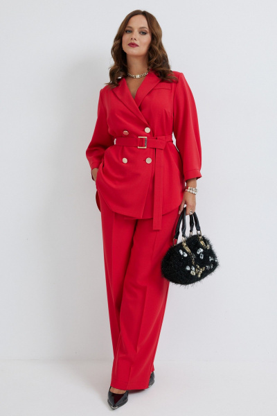 Брюки, жакет Твой имидж 2268 красный - фото 6