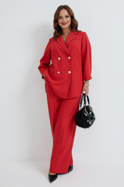 Брюки, жакет Твой имидж 2268 красный - фото 5