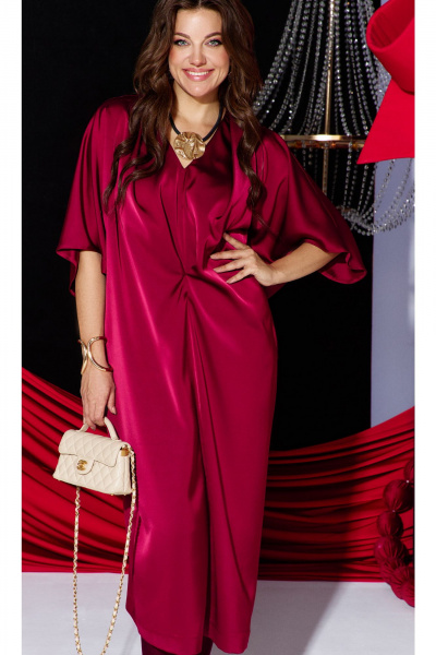 Платье Vittoria Queen 26373 вишневый - фото 6